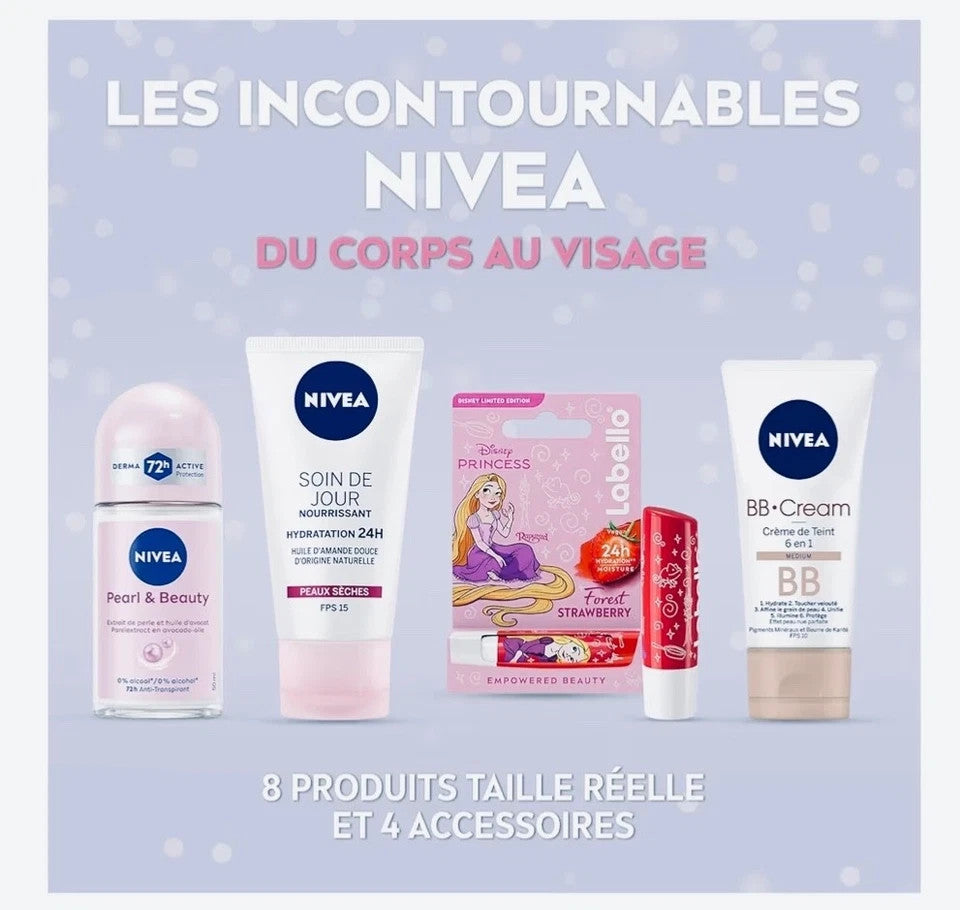 NIVEA Calendrier de l'avent cosmétiques 12 surprises Noël Cadeau