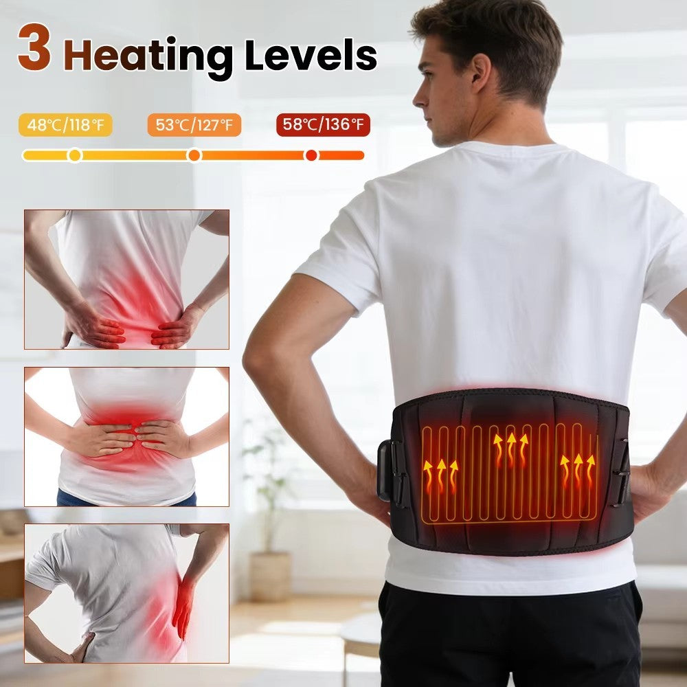 Massage Belt Electric Infrared Heated with Back Support Waist Vibration Massager