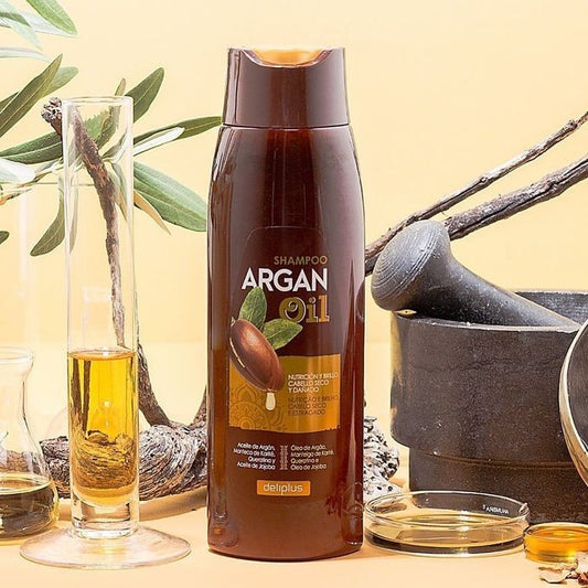Shampooing à l'huile d'argan 400 ml Cheveux secs et abîmés DeliplusMercadona 