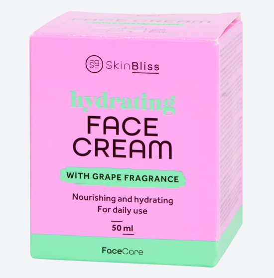 Crème Hydratante Visage 50 ml – Aloe Vera & Huile de Pépin de Raisin Hydratation