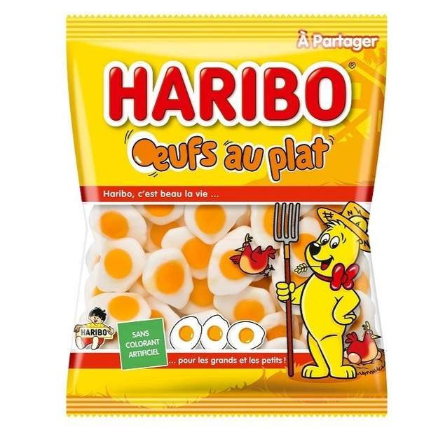 Haribo - Oeufs Au Plat - Paquet de Bonbons - 300g livraison depuis la France