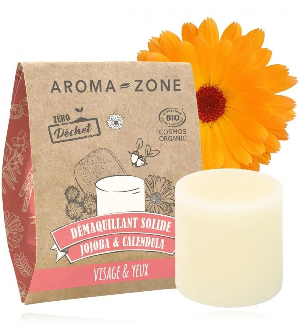 Démaquillant solide Aroma-zone Visage Et Yeux Jojoba Et Calendula Vegan 100 Util