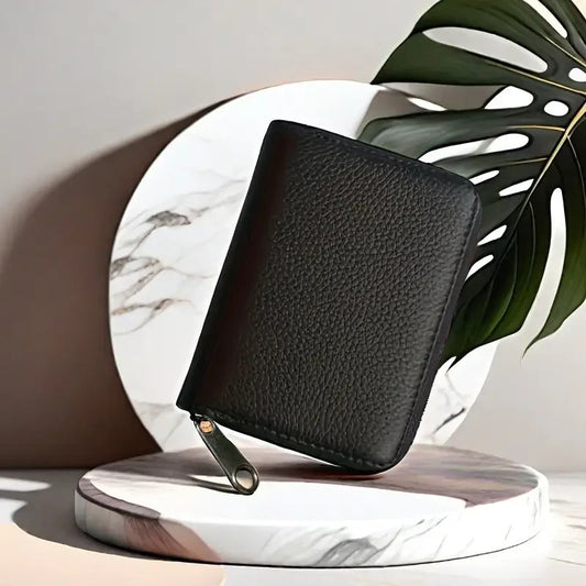 Portefeuille Pour Homme En Cuir PU Noir Porte Carte De Crédit Monnaie Billet