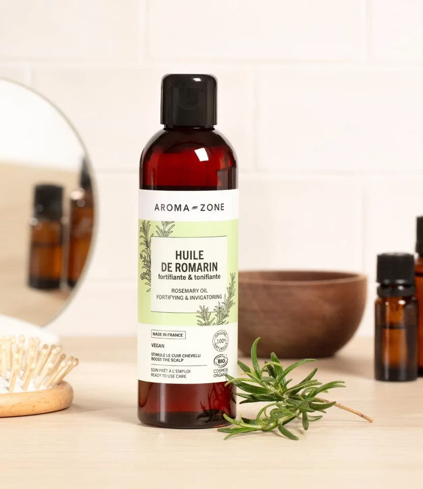 Aroma-Zone Huile de Romarin 100% BIO - Macérat Huileux 200ml cheveux fort pousse