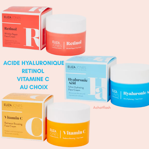 ✅ELIZA JONES Crème hydratante Jour et Nuit rétinol vitamine C acide hyaluronique