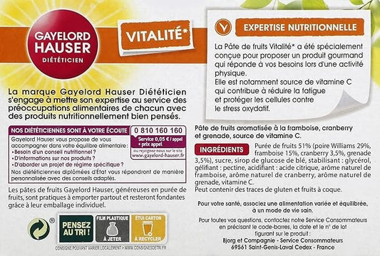 Gayelord Hauser - Pâte De Fruits Énergie 125G - Lot De 3 - Grenade