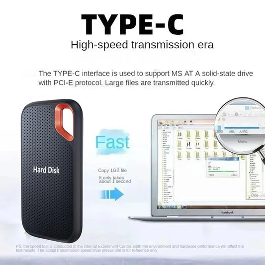 External hard drive 4tb High Speed Capacity Solid State Usb3.2 Laptop Mac And PC