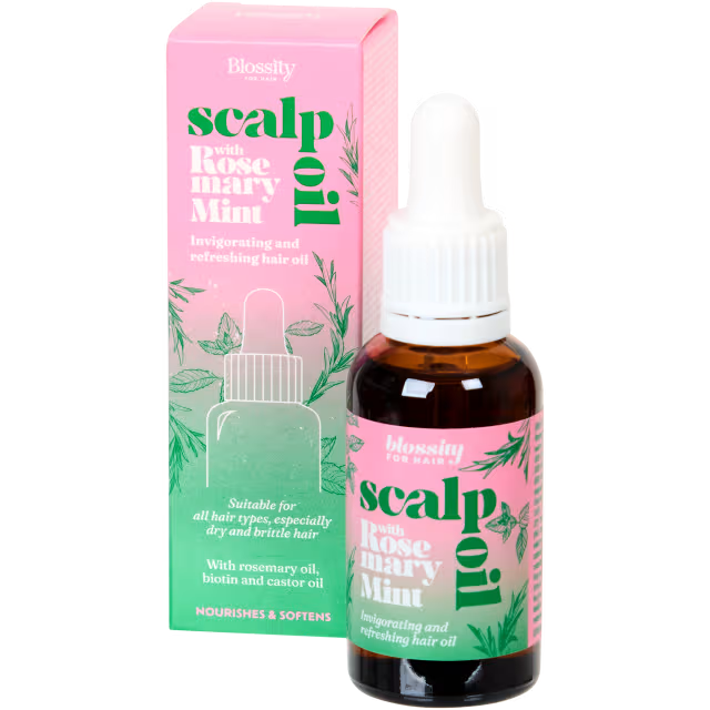 Huile de pousse capillaire pour les cheveux Romarin & Menthe, perte et densité