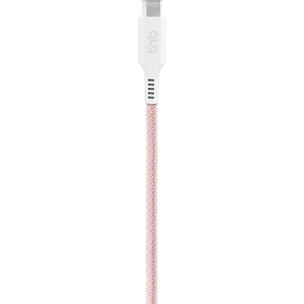 🌸 Câble USB-C / USB-C 1,5 m – Charge & Synchronisation – Tressé, Aimanté, Rose
