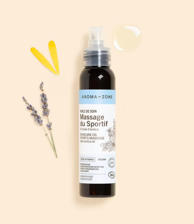 Huile de soin Massage du sportif AROMA ZONE 100ml - Défatigant après l’effort