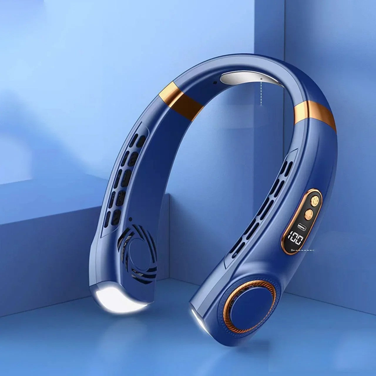 Neck Fan Rechargeable 8000mAh LED Display 360° Cooling Airflow Mini Conditioner