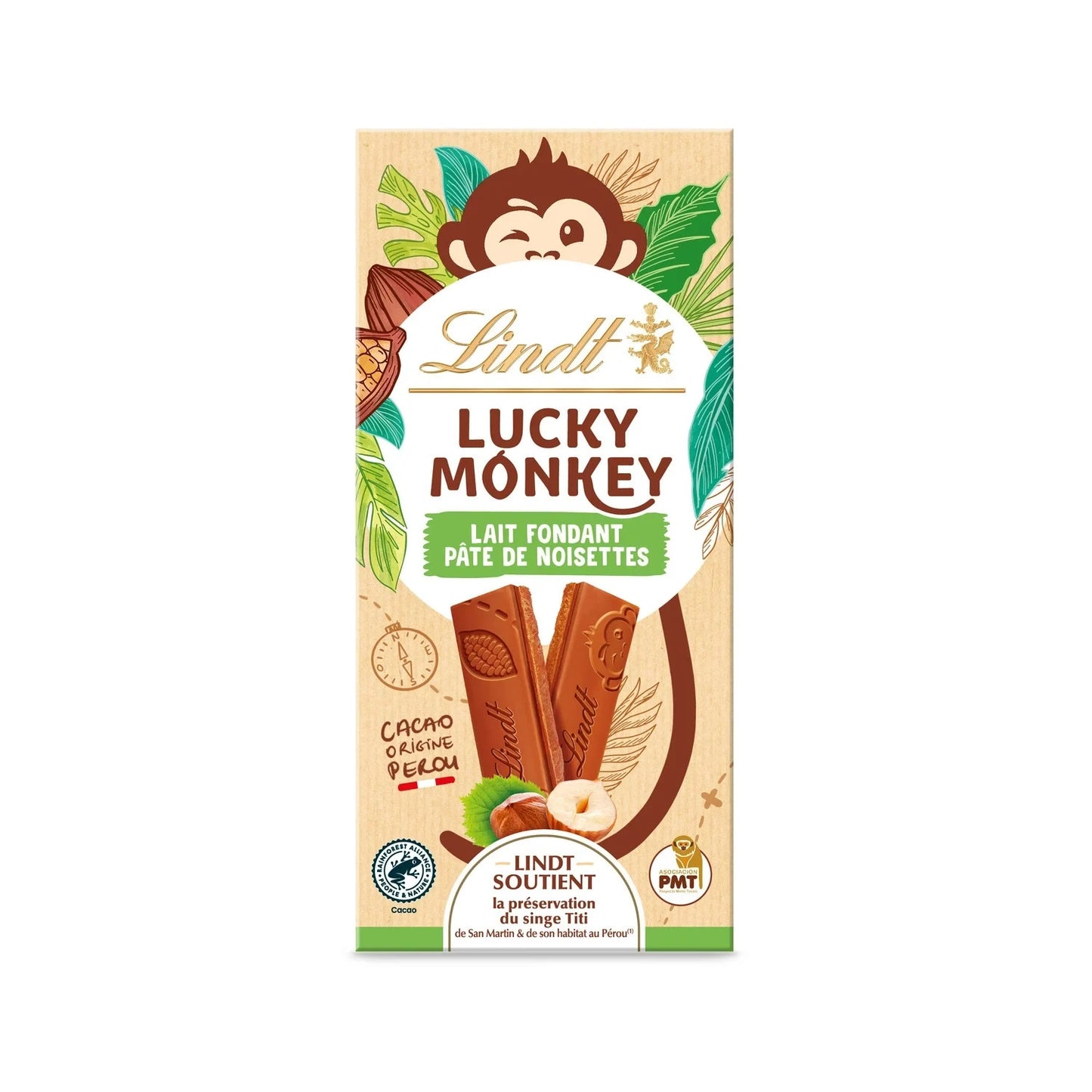 Barres chocolatées Lait Noisette LINDT  Barres chocolatées Lait Noisette LINDT