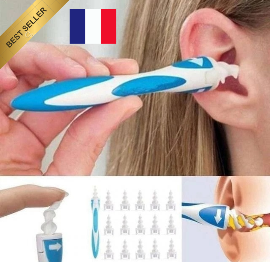 Curette spirale nettoyage oreilles  coton tige + 16 curettes réutilisable France
