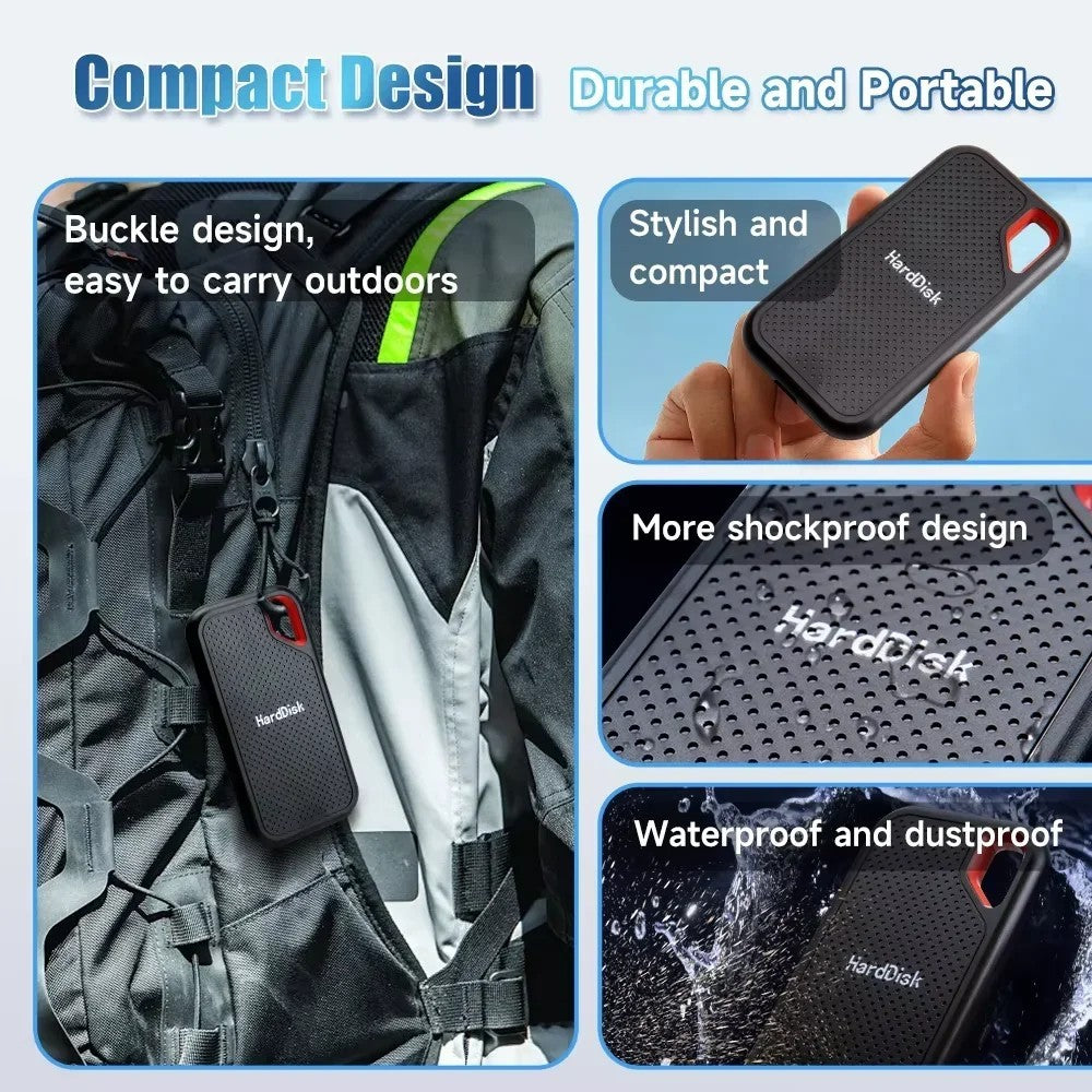 External hard drive 4tb High Speed Capacity Solid State Usb3.2 Laptop Mac And PC