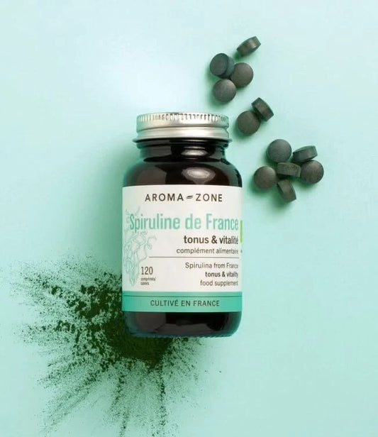 Spiruline de France BIO 120 comprimés complément alimentaire fatigue passagère