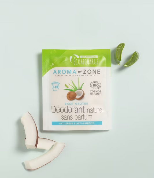 AROMA-ZONE Déodorant nature sans parfum éco recharge 50ml