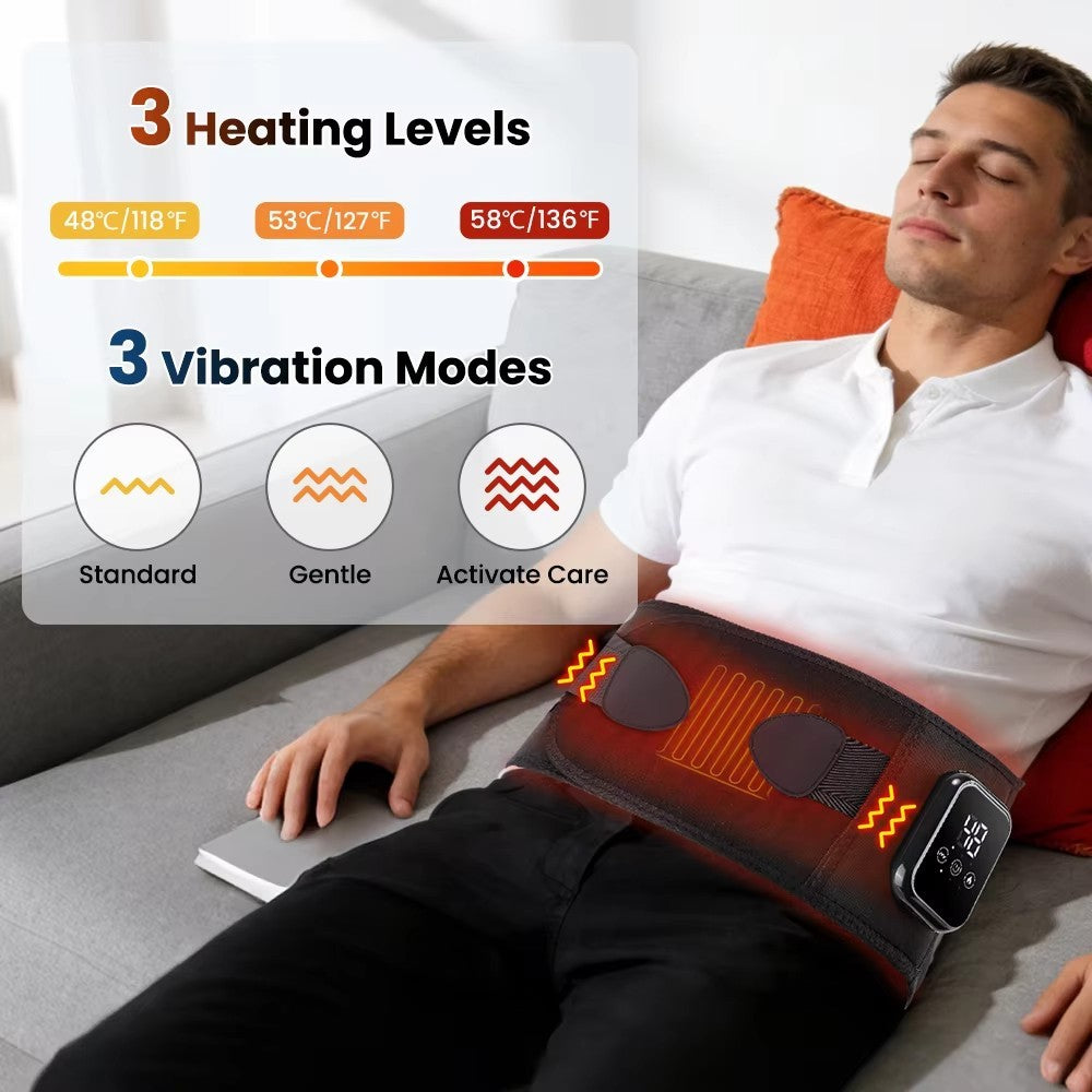 Massage Belt Electric Infrared Heated with Back Support Waist Vibration Massager