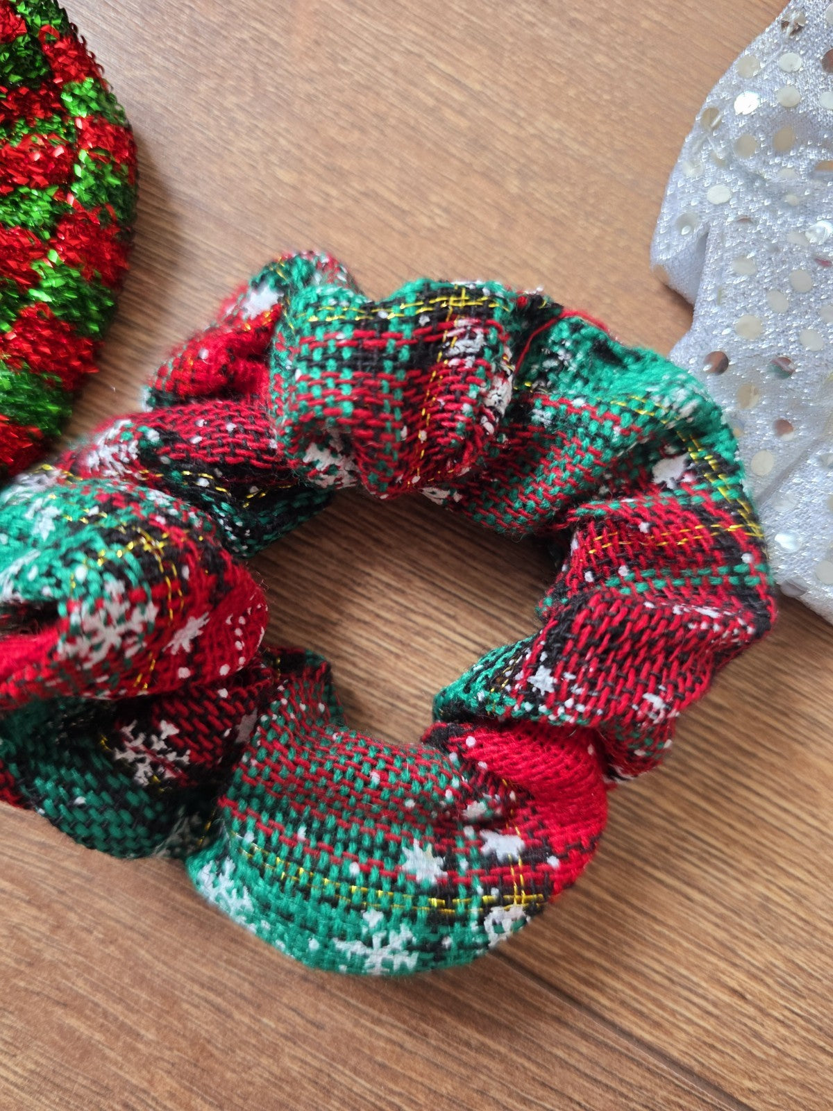 Élastique Chouchou De Noël  Cadeau Offre Fête Accessoires Cheveux Femme Fille X7