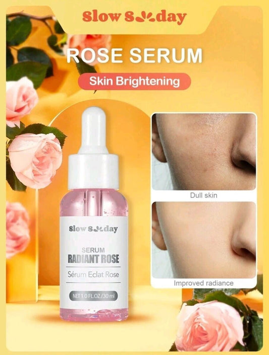 Sérum Slowsunday à la rose - éclat du teint, hydratation en profondeur, douceur