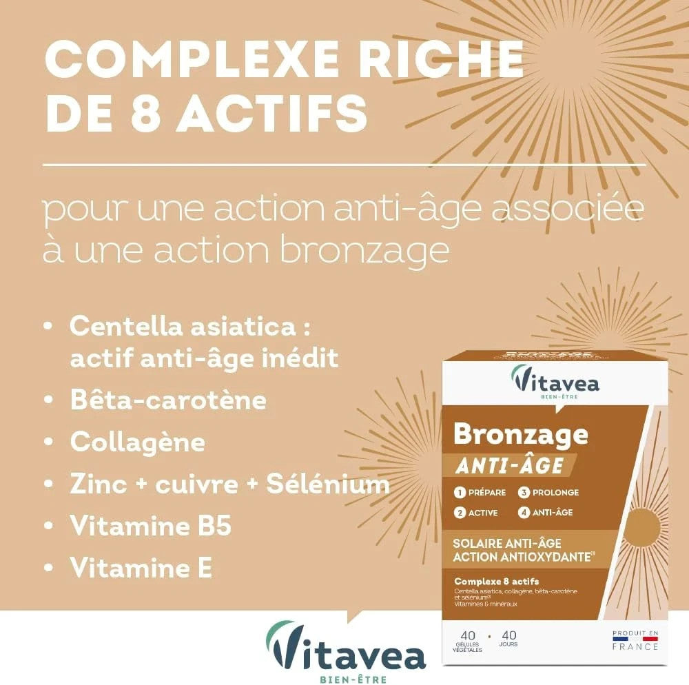 Vitavea - Bronzage Anti-Âge - Prépare, Active Et Prolonge Les Effets Du Soleil
