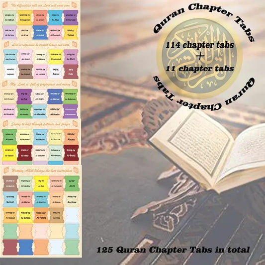 Lot de Marque-pages, onglet, coran, islam, islamique, organisation, religieux