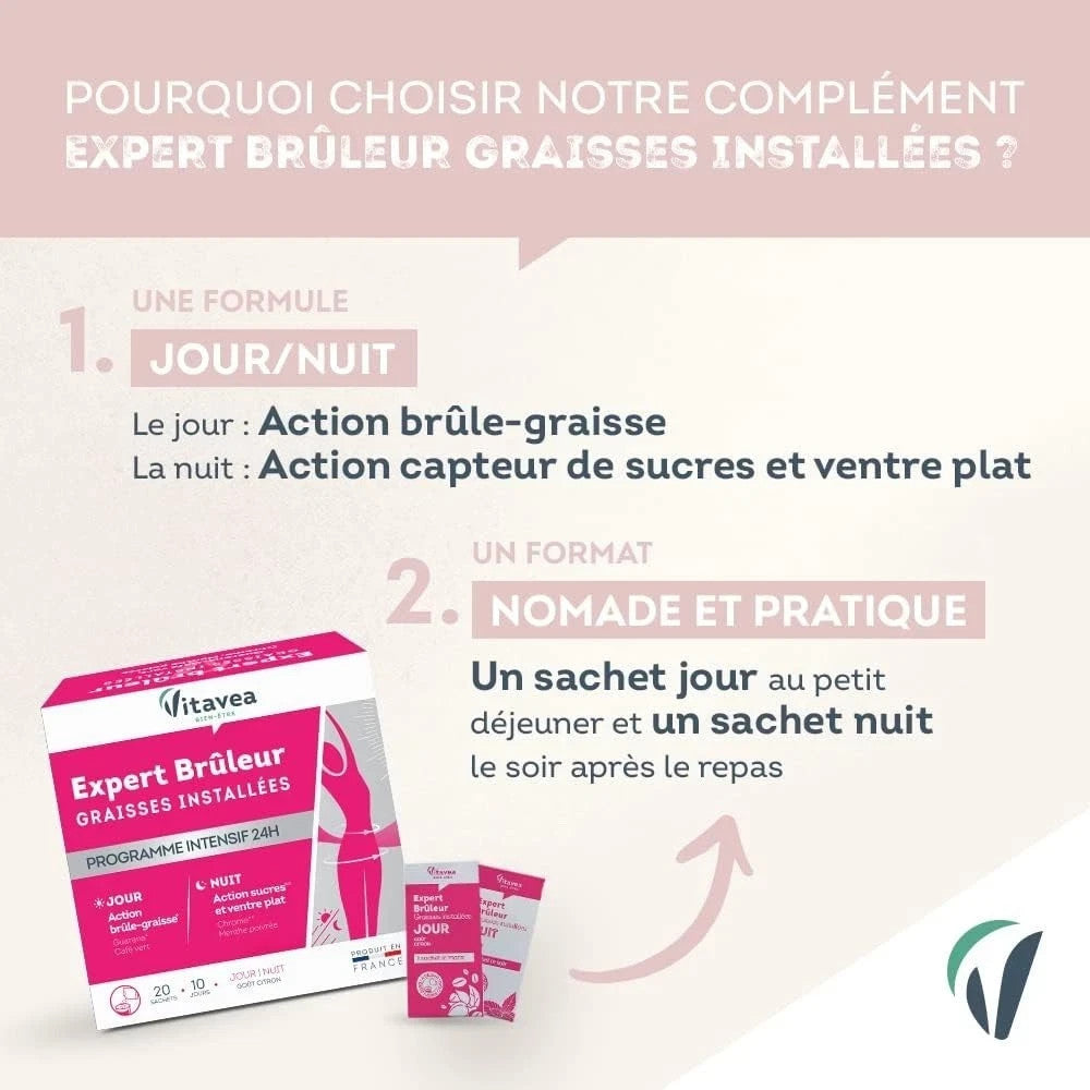 Vitavea Préparation minceur Expert Brûleur graisses installées Ventre plat Fr
