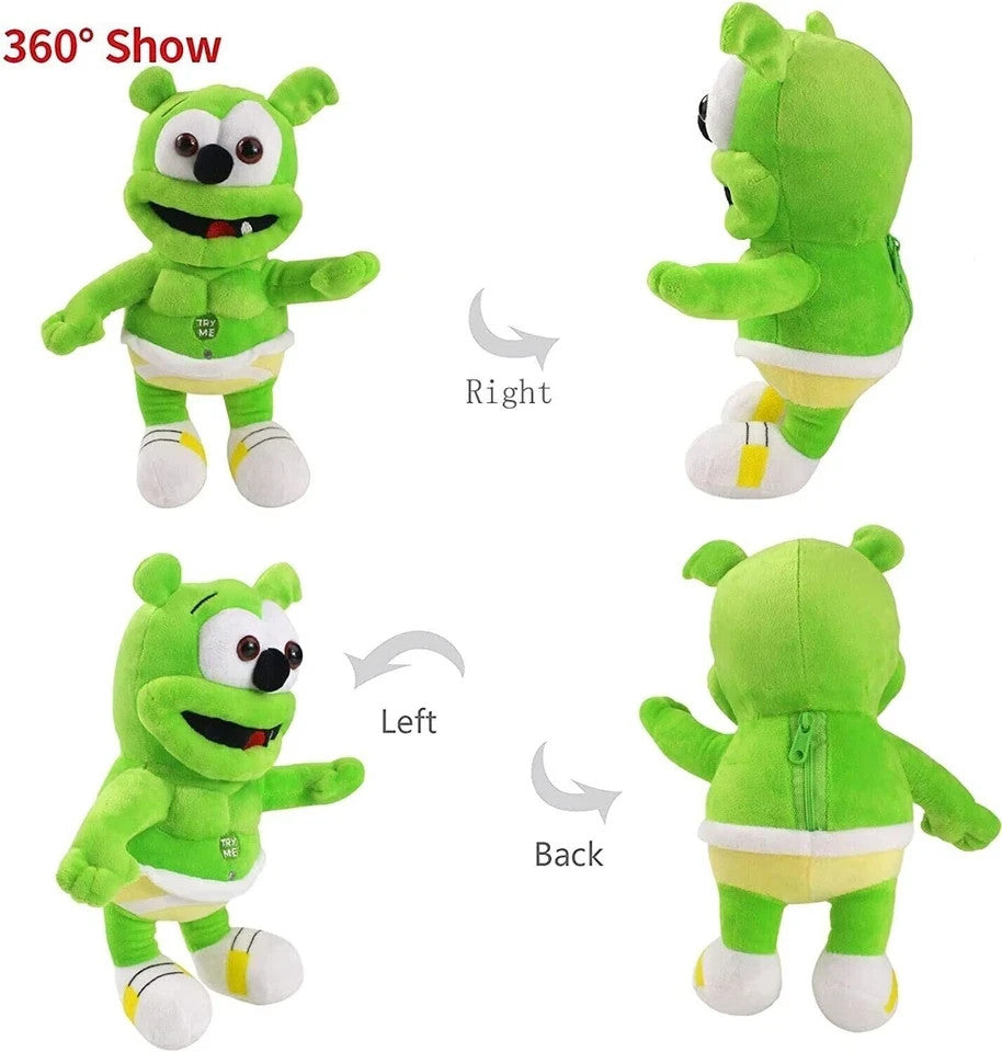 NEW Gummy Bear Plush Green Singing Bear Toy Christmas Celebration Props Toys