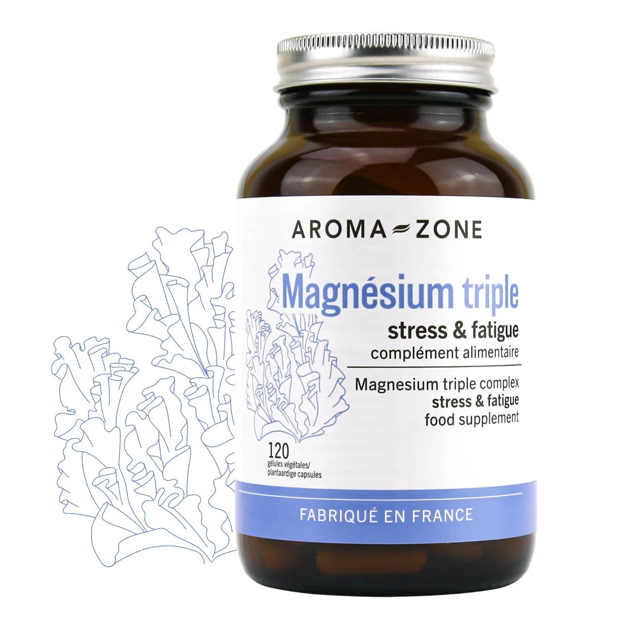 Aroma Zone Magnésium triple Stress & Fatigue 120 gélules Complément alimentaire