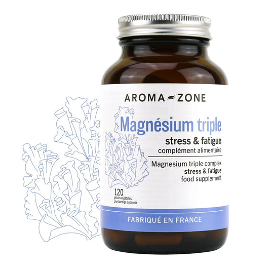 Aroma Zone Magnésium triple Stress & Fatigue 120 gélules Complément alimentaire