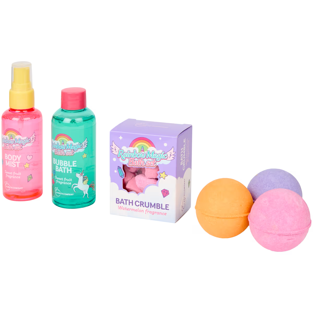Coffret Bain Enfant Rainbow Magic – 6 pièces - boule de bain - idéal cadeau