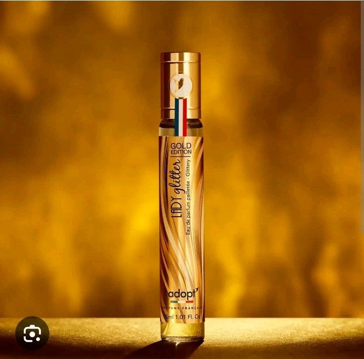 ADOPT Eau De Parfum lady glitter Gold 10 ml parfum femmes vaporisateur de poche