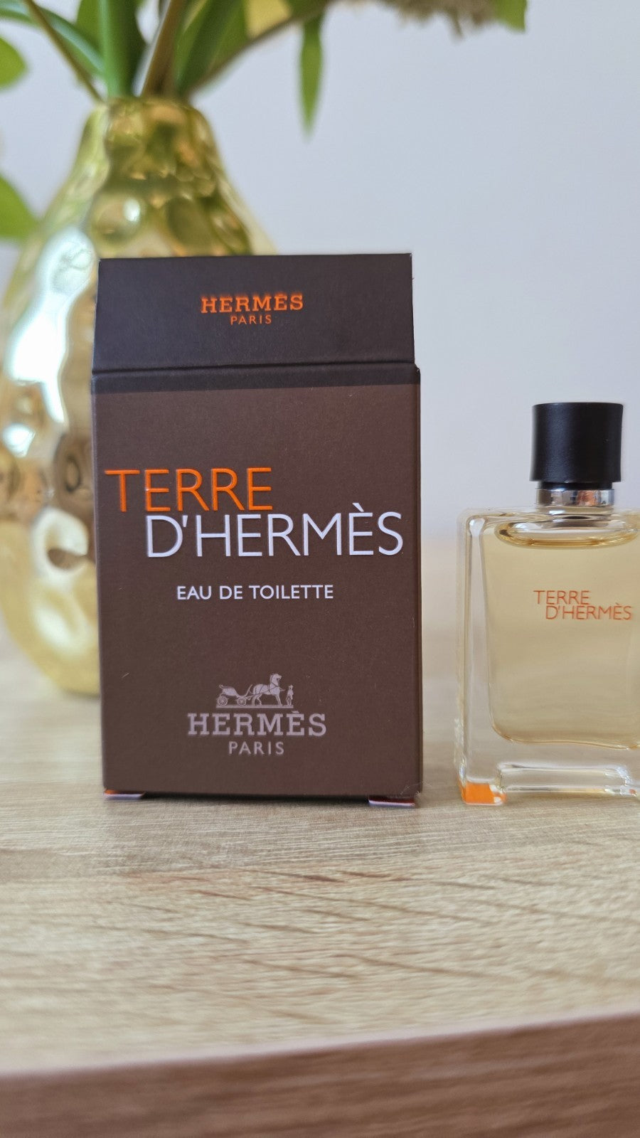 Miniature 5ml Eau De Toilette Terre D' Hermès neuf avec boite