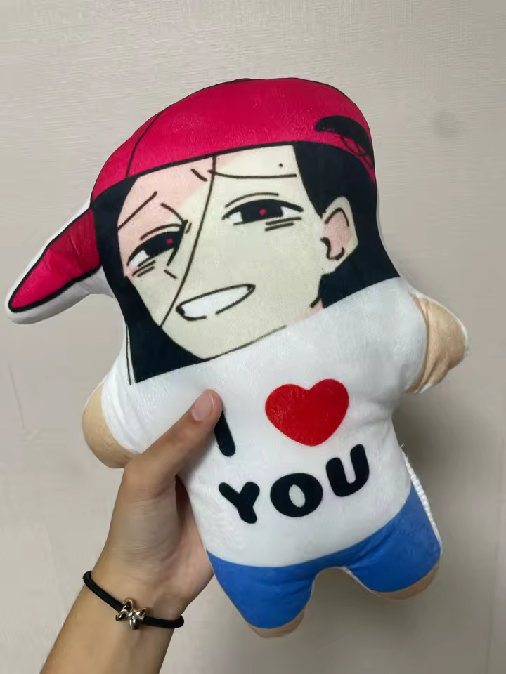 💖 Peluche personnalisée avec photo visage coussin cadeau Je t’aime famille amis