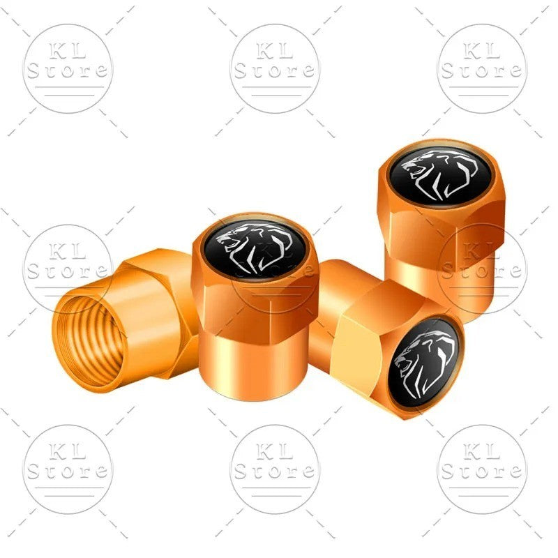 4x Capuchons Bouchons de Valve de Pneu Alu Peugeot Noir Argent Bleu Orange Vert