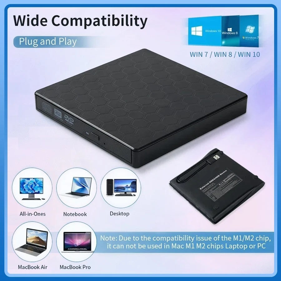 USB 3.0 External Blu RAy Drive Portable 3D BD-Combo Optical Drive CD DVD Player