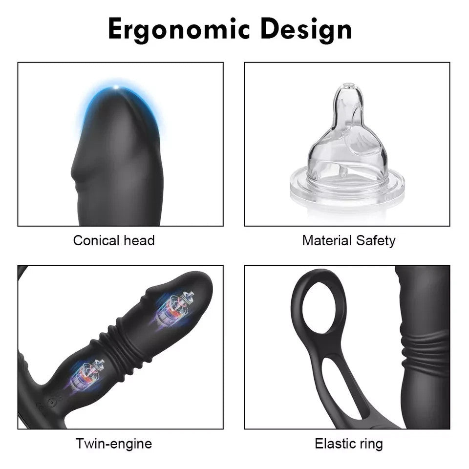 24h/48h Vibromasseur Sextoy plug Anal Va Et Viens point G  Prostate télécommande