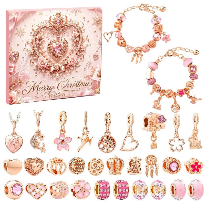 Calendrier de l'Avent 2026 Bijoux Bracelet DIY 24 Jours Compte a Rebours Noel