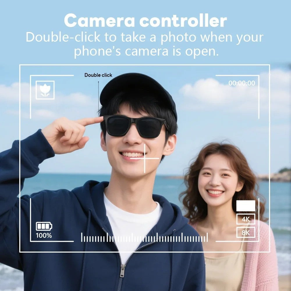 AI Smart Glasses Real-Time Translation hd Camera Image Recognition 8k HD Video