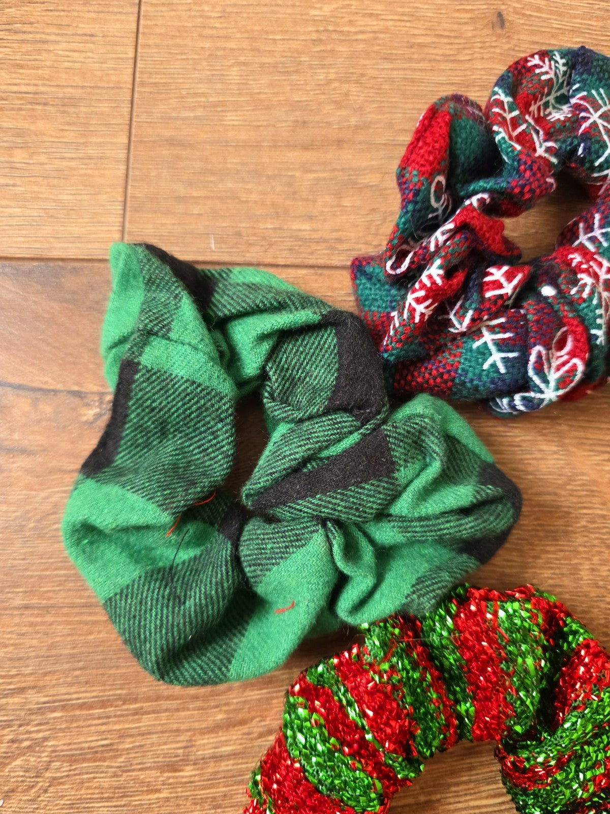 Élastique Chouchou De Noël  Cadeau Offre Fête Accessoires Cheveux Femme Fille X5