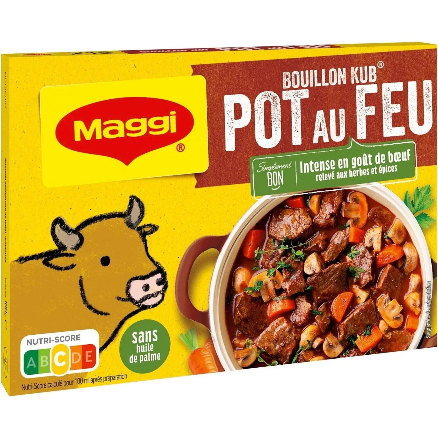 Bouillon Kub Pot-au-Feu MAGGI – 18 Cubes – 180 g