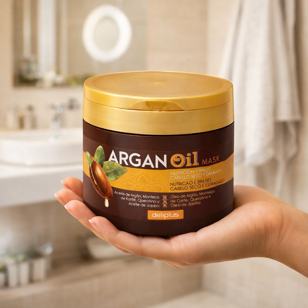 DELIPLUS MASQUE POUR CHEVEUX SECS ET ABÎMÉS À L'HUILE D'ARGAN 200ML Argan Oil
