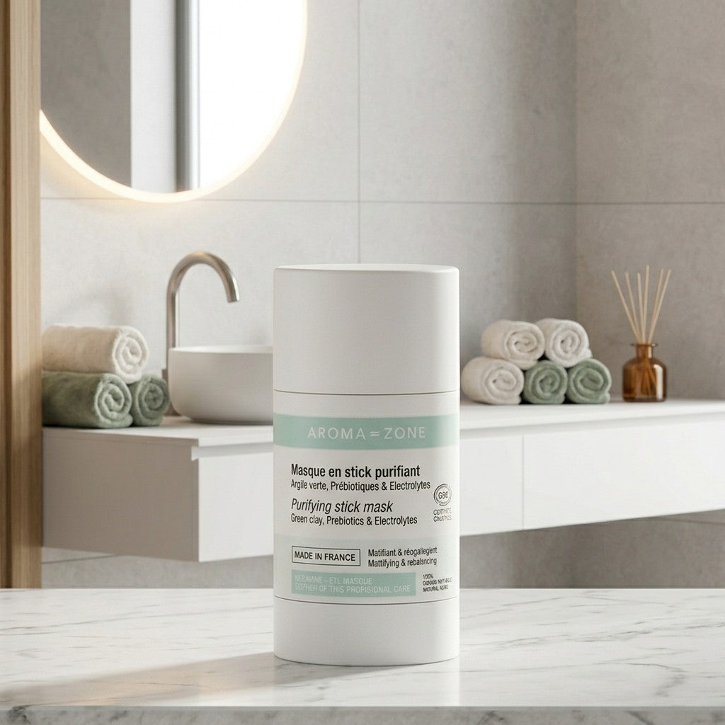 Aroma-Zone Masque Stick Purifiant Argile Verte Prébiotiques Électrolytes Bio
