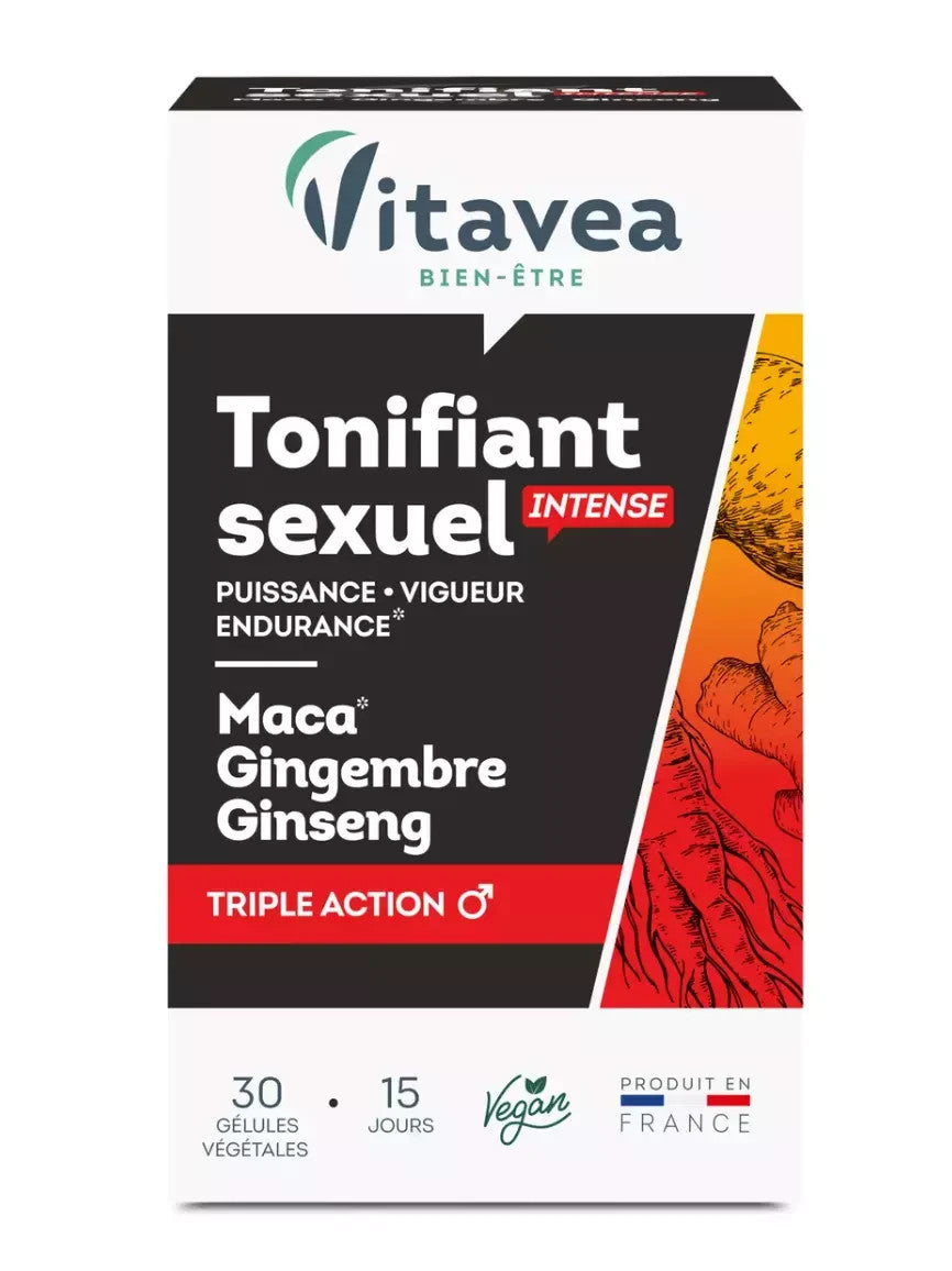 Vitavea Tonifiant Sexuel Intense Maca Gingembre Ginseng Libido 30 gélules
