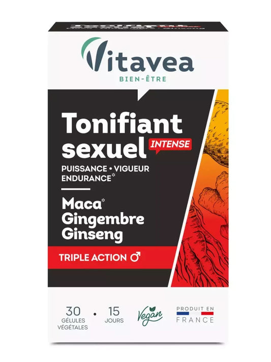 Vitavea Tonifiant Sexuel Intense Maca Gingembre Ginseng Libido 30 gélules