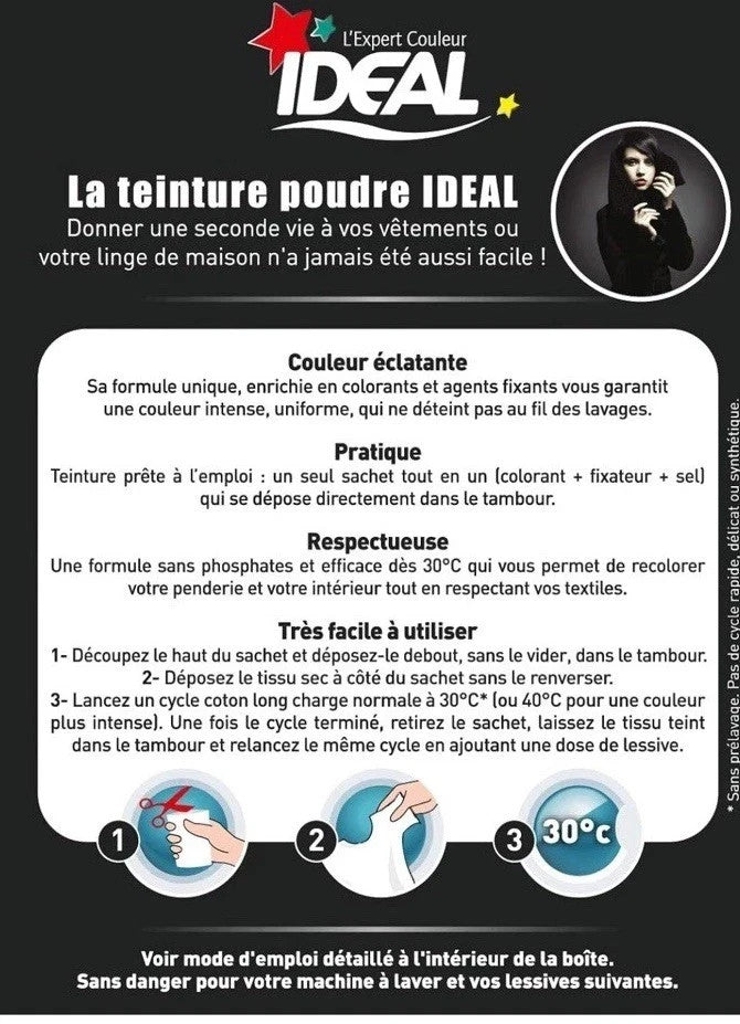 Teinture Textile Noir Vêtement 230 gramme Colorant Et Fixateur Coton Lin Soie