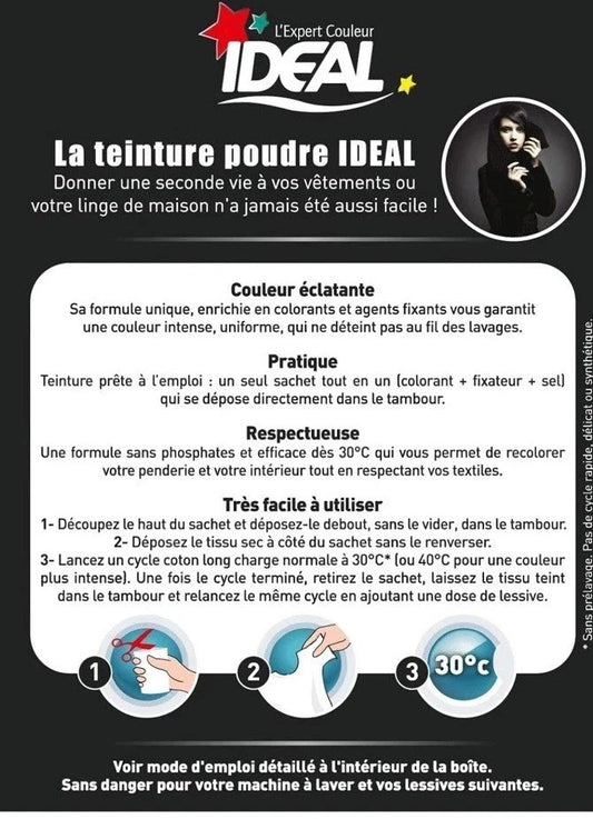 Teinture Textile Noir Vêtement 230 gramme Colorant Et Fixateur Coton Lin Soie