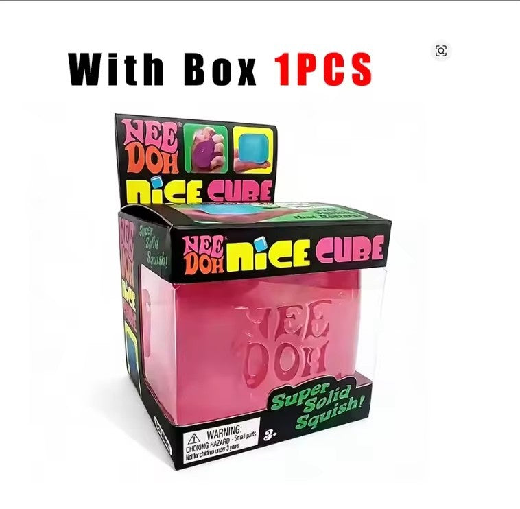 NeeDoh Nice Ice Baby Small Cube Fidget Squish Toy Nee Doh Mini Squeeze Ball NEW