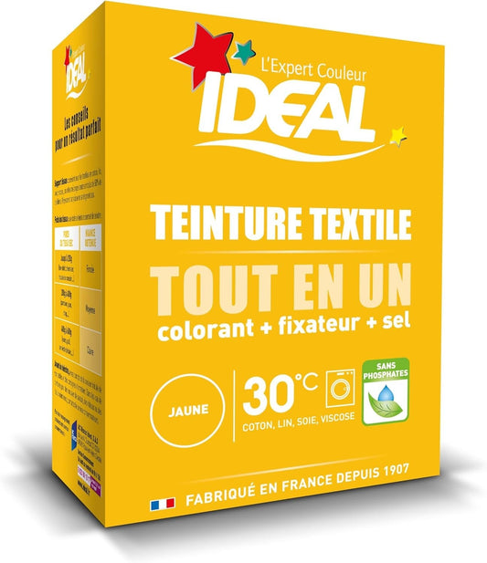 Ideal Teinture Textile Tout en un 230 g jaune- colorant pour vêtements