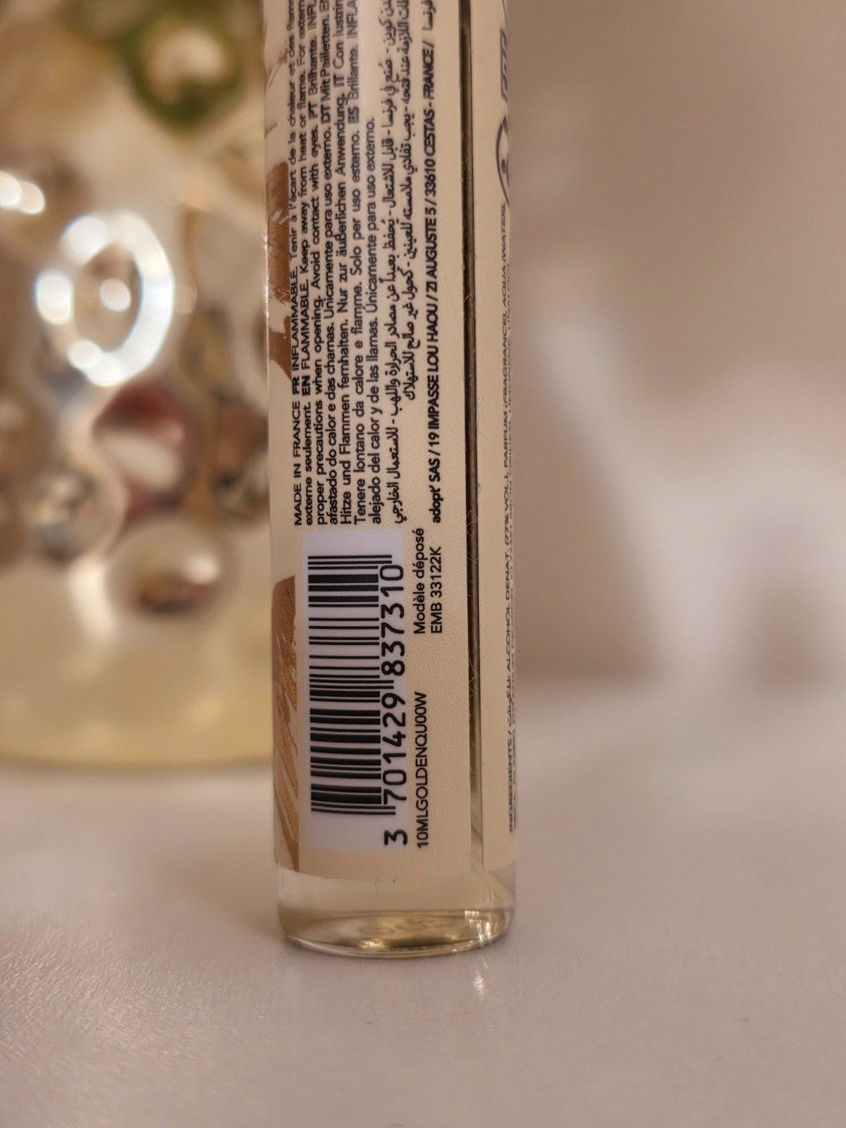 ADOPT' Eau De Parfum GOLDEN QUEEN 10 ml parfum femmes - vaporisateur de poche