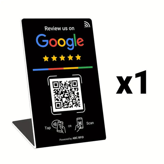 Plaque Avis Google | Panneau de Code NFC social Google Review- Fr restaurant bar